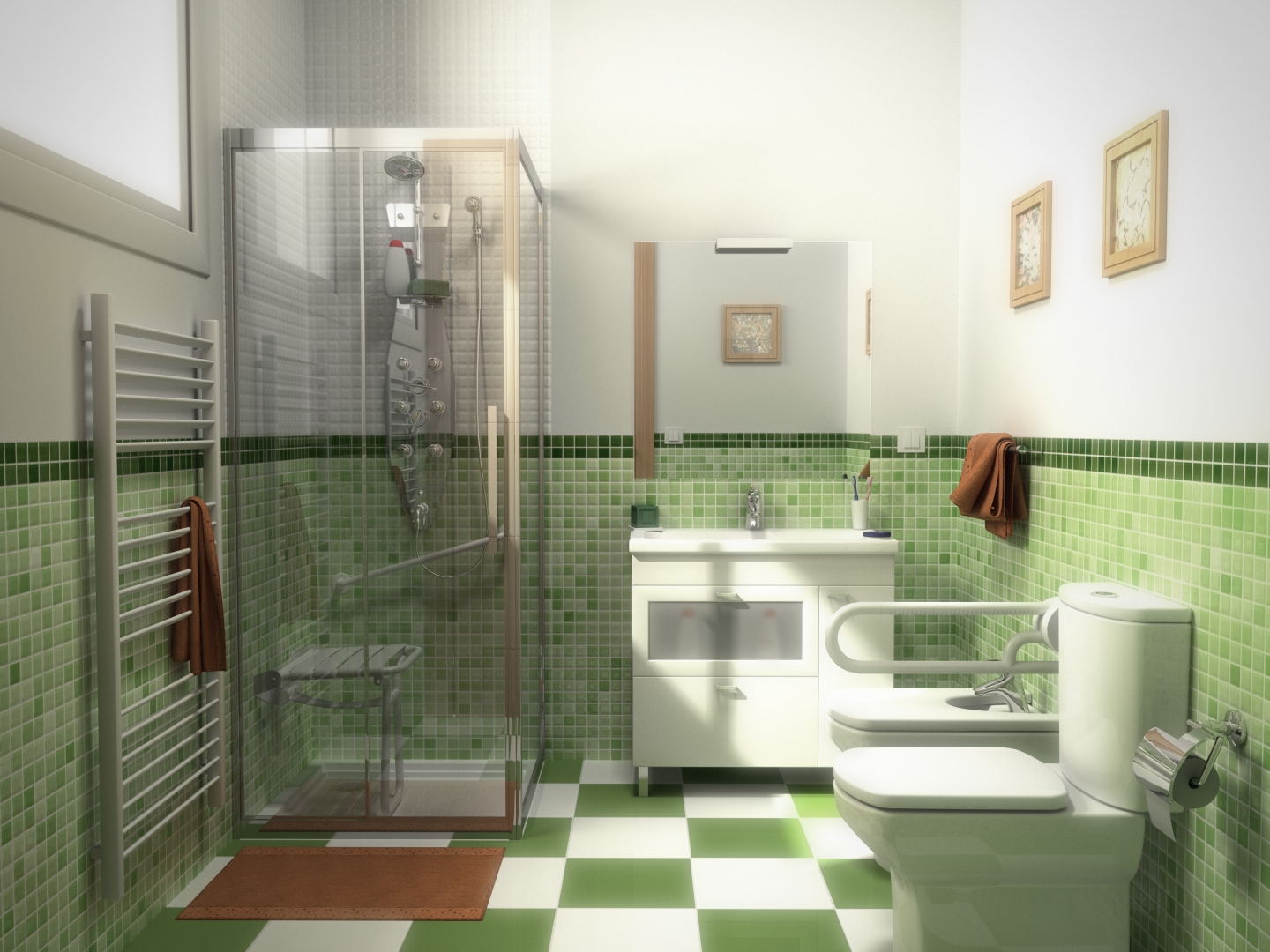 Roobio Estudio Creativo - Proyectos: Renders de mamparas de ducha.  Infografía, Diseño y Animación 3D, Renders, Perspectivas