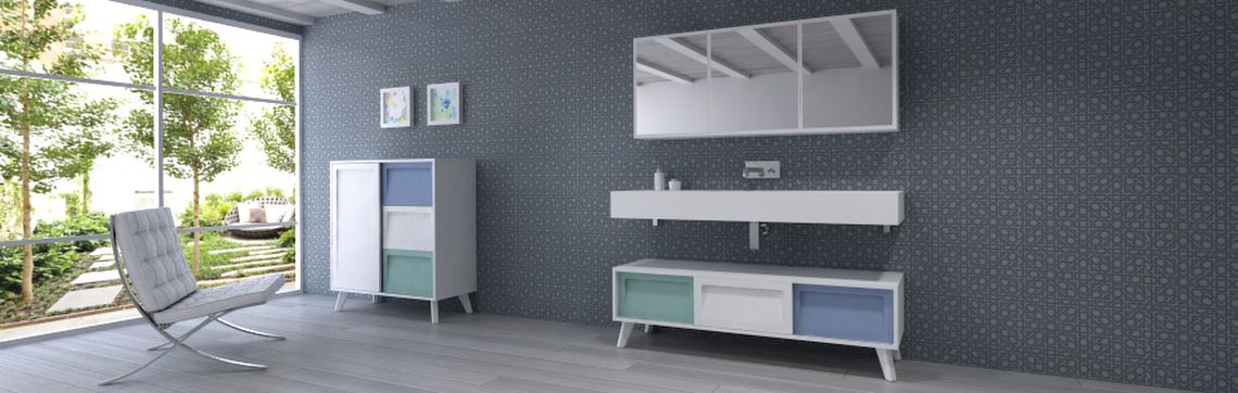 Infografías 3D para el sector del mueble - Render de un cuarto de baño