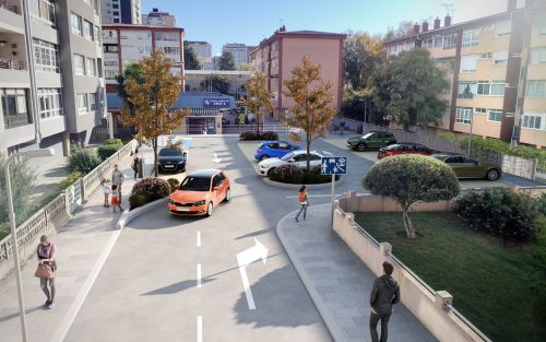 Humanización de la Calle Soutomayor: Visualización 3D de Obra Civil en Vigo - Fotocomposición Final