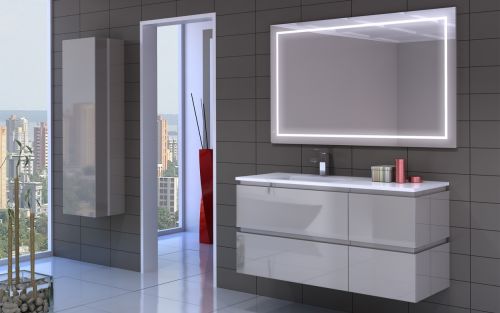 Infografía 3D de Muebles de baño - Modelo Box Glass - General