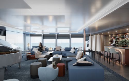 Renders 3D de salón principal de crucero - Imagen 1