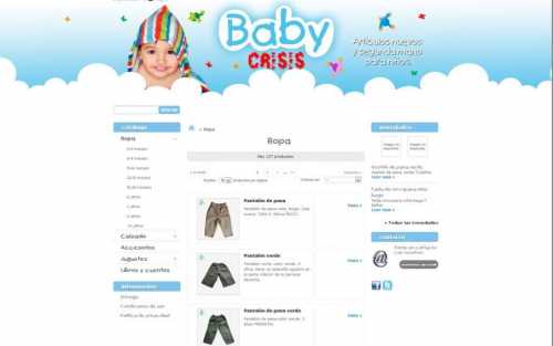 Tienda Online de Artículos para bebés - Sección de Ropa
